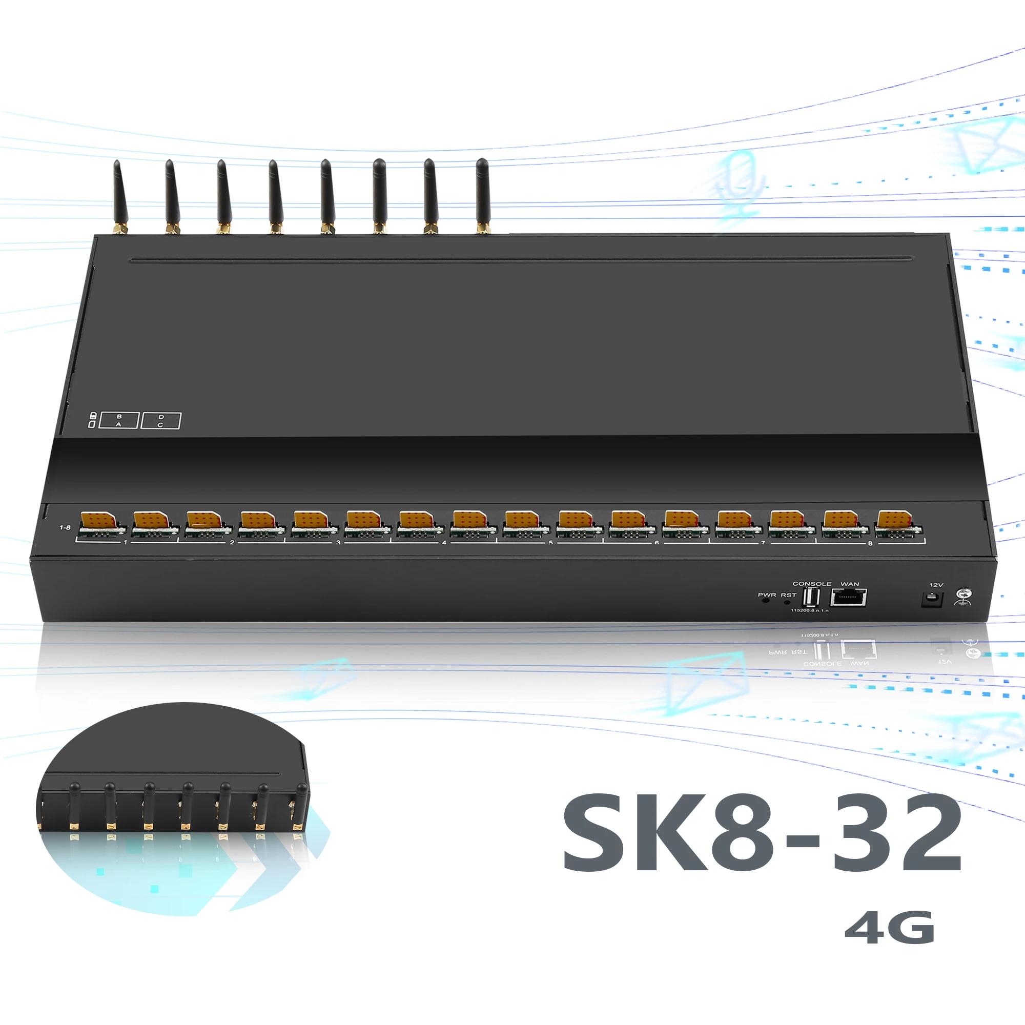 SK8-32 SMS Ʈ SMS , 4G 8  (EC25/EG91), 32   , IMEI  SMS , IMEI  , EIMS/SMPP